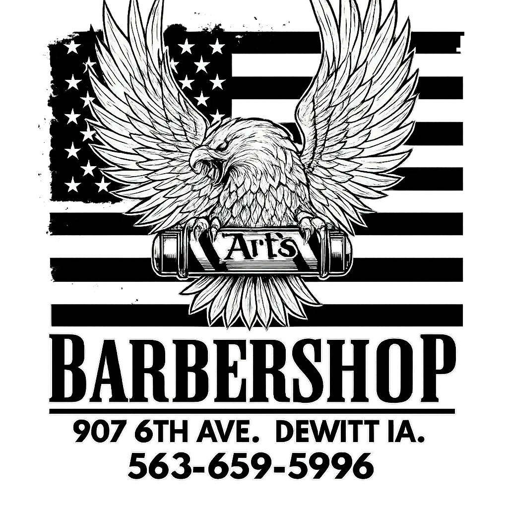 Art's Barber Shop Logo in DeWitt Iowa
